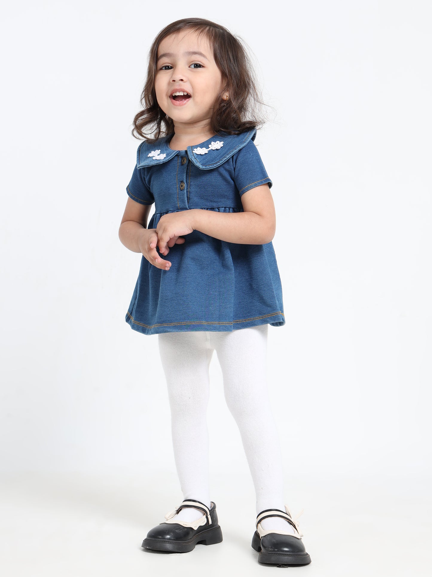Dora Blue Denim Charm Frock