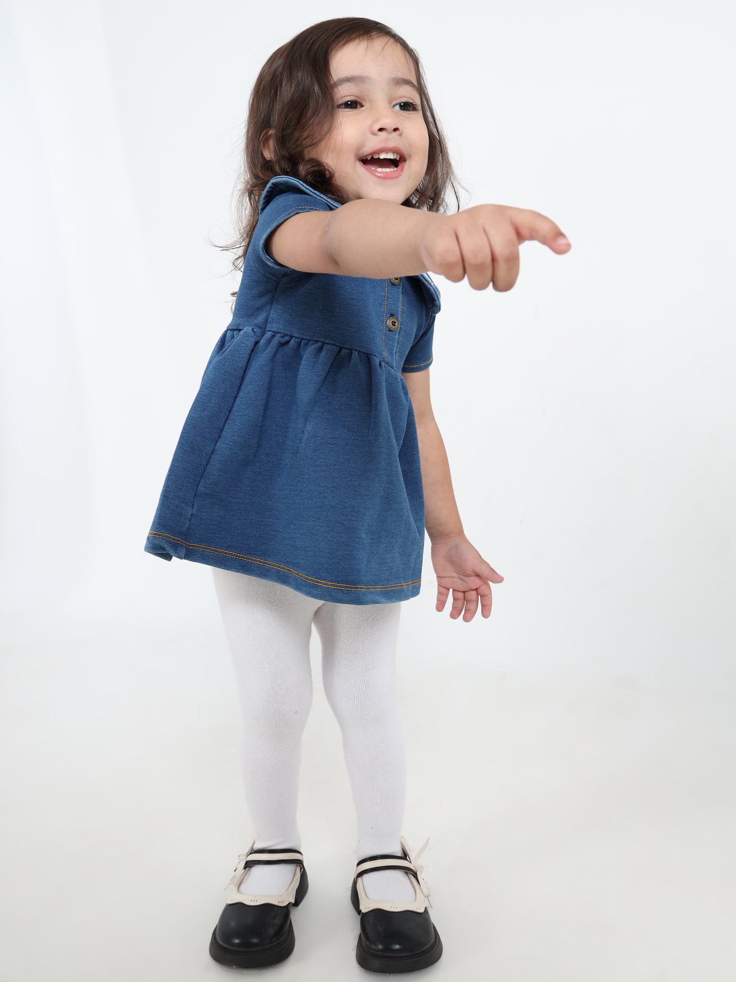 Dora Blue Denim Charm Frock