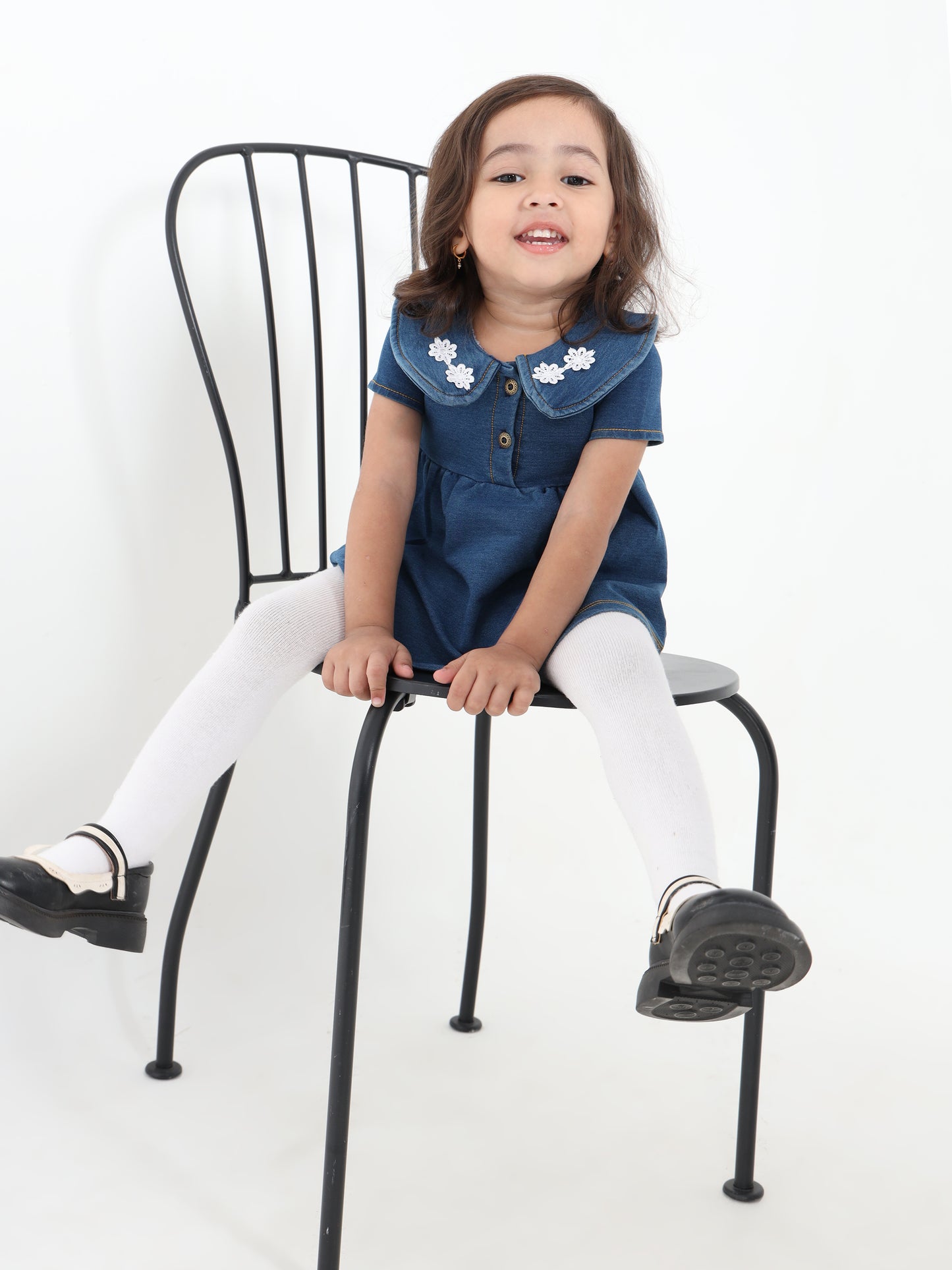 Dora Blue Denim Charm Frock
