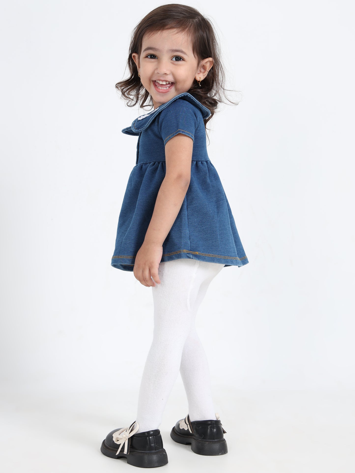 Dora Blue Denim Charm Frock