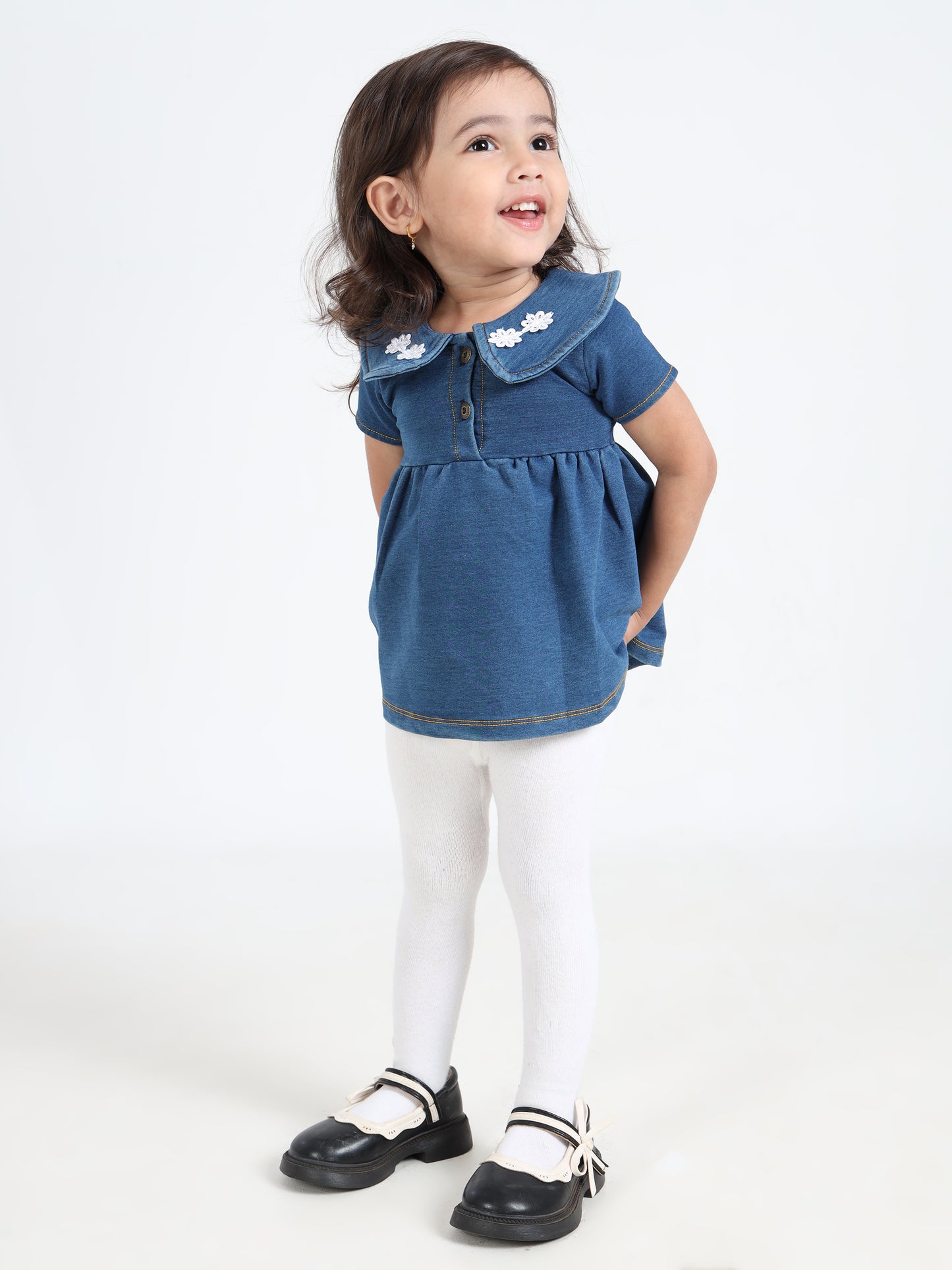 Dora Blue Denim Charm Frock