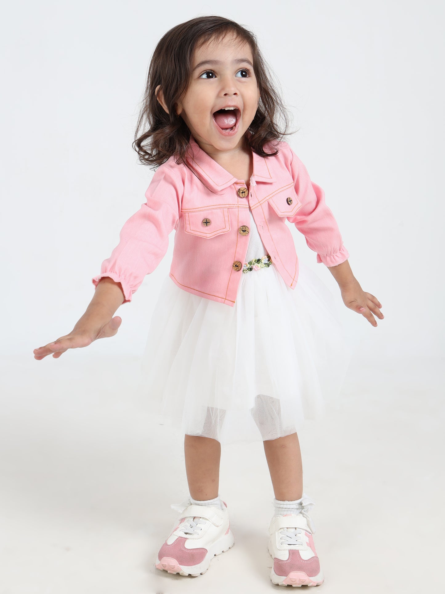Lora Peach Elegance Frock