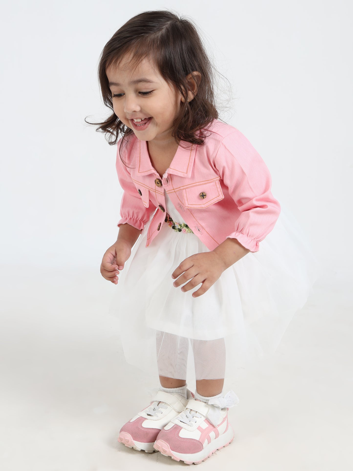 Lora Peach Elegance Frock