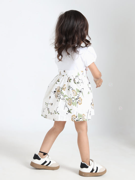 Elsa White & Green Grace Frock