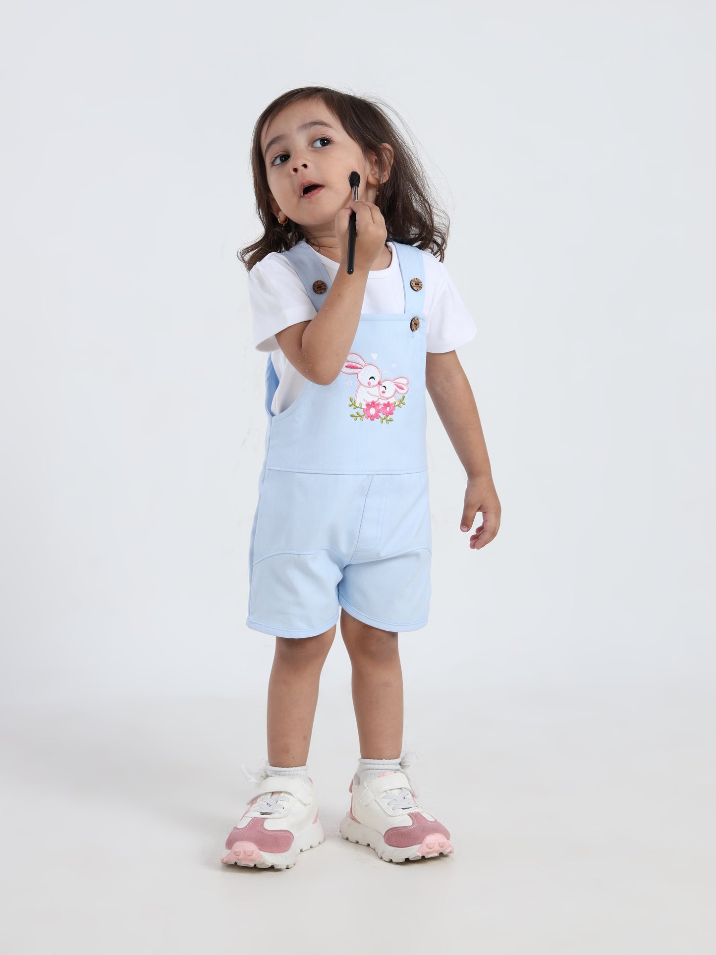 Gloriya Sky Blue Chic Dungaree
