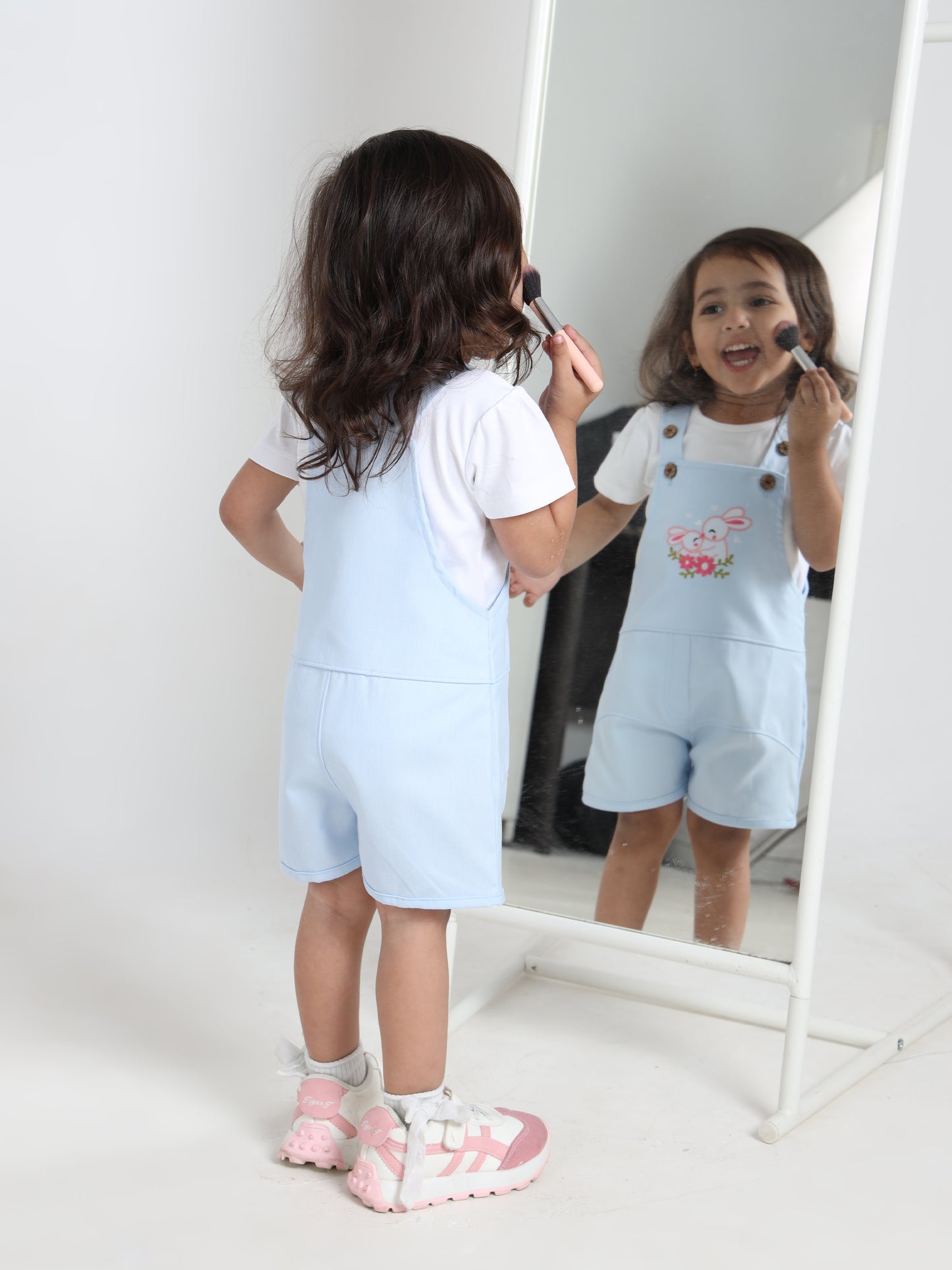 Gloriya Sky Blue Chic Dungaree
