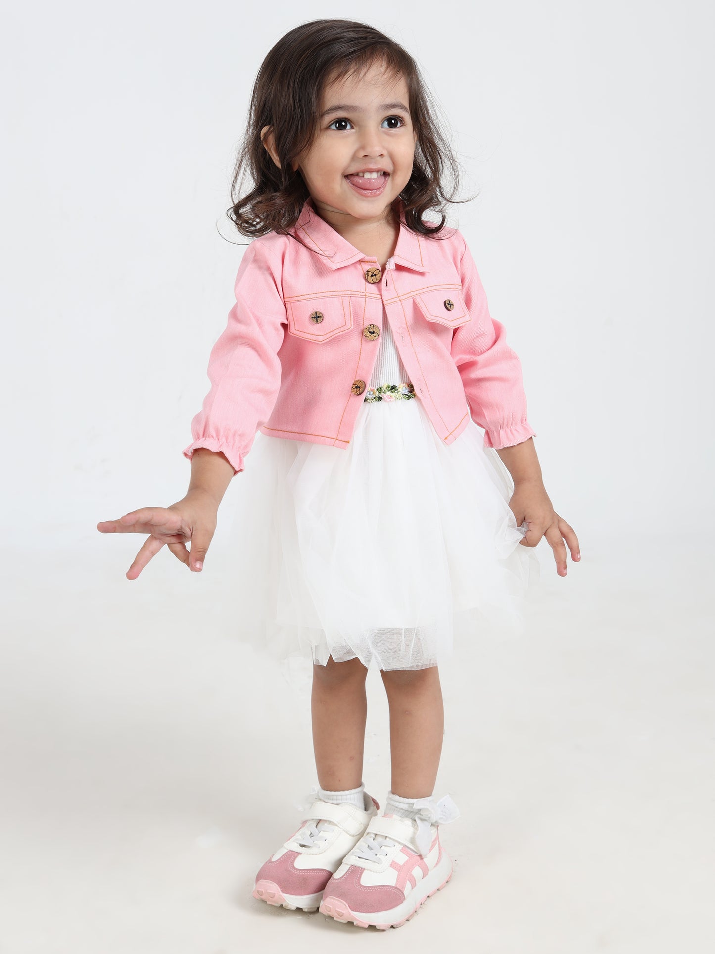 Lora Peach Elegance Frock