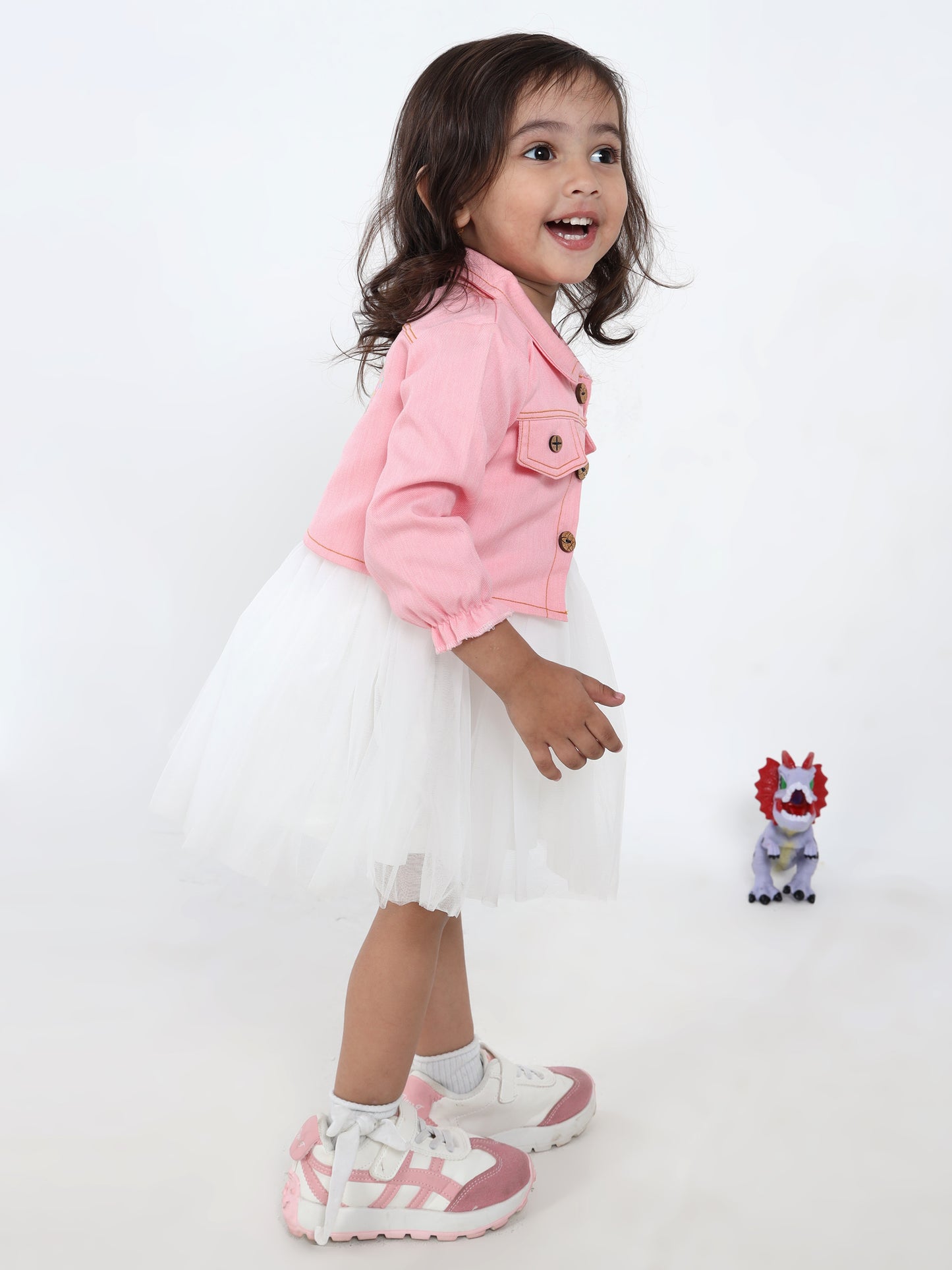 Lora Peach Elegance Frock