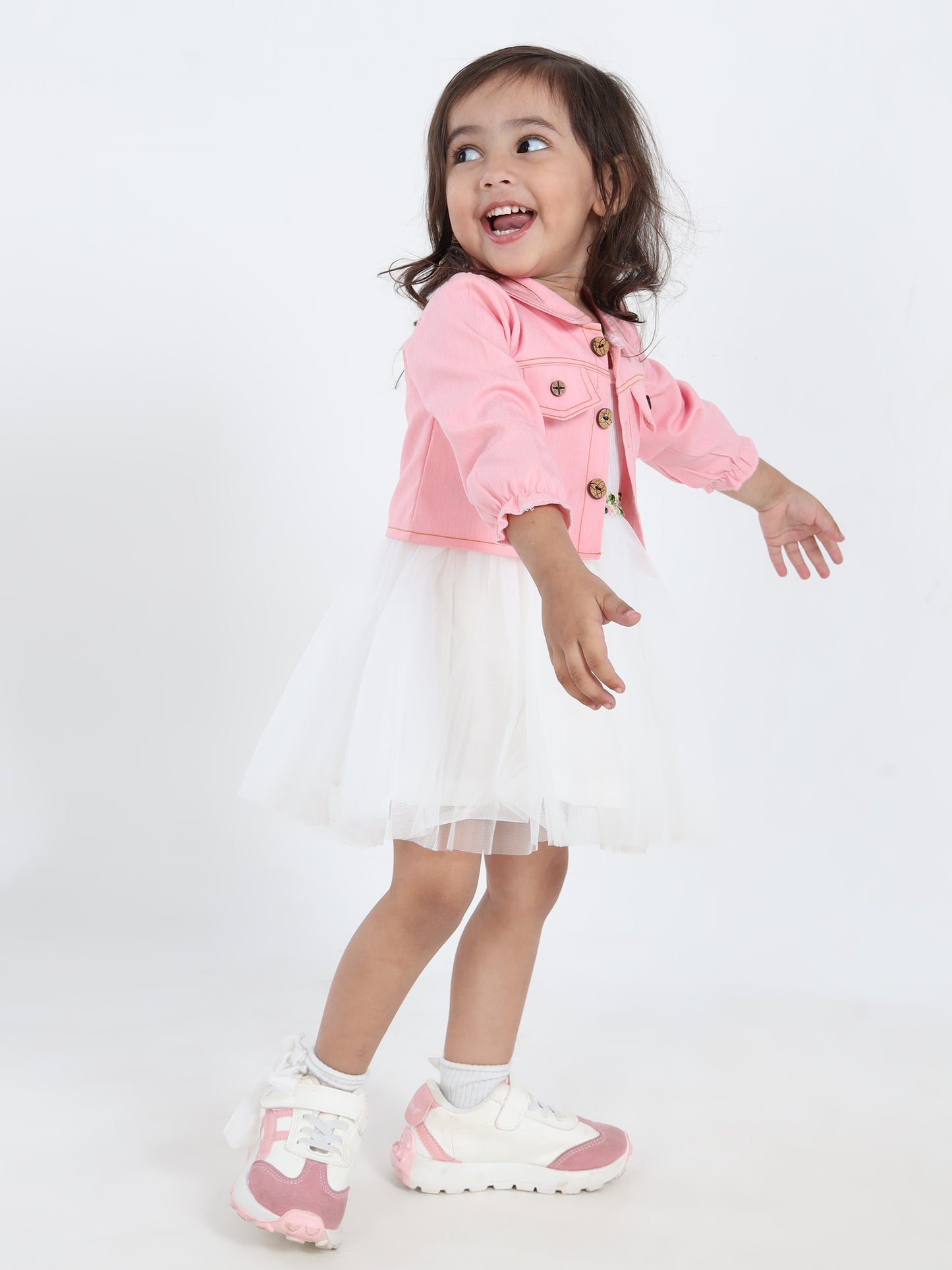 Lora Peach Elegance Frock